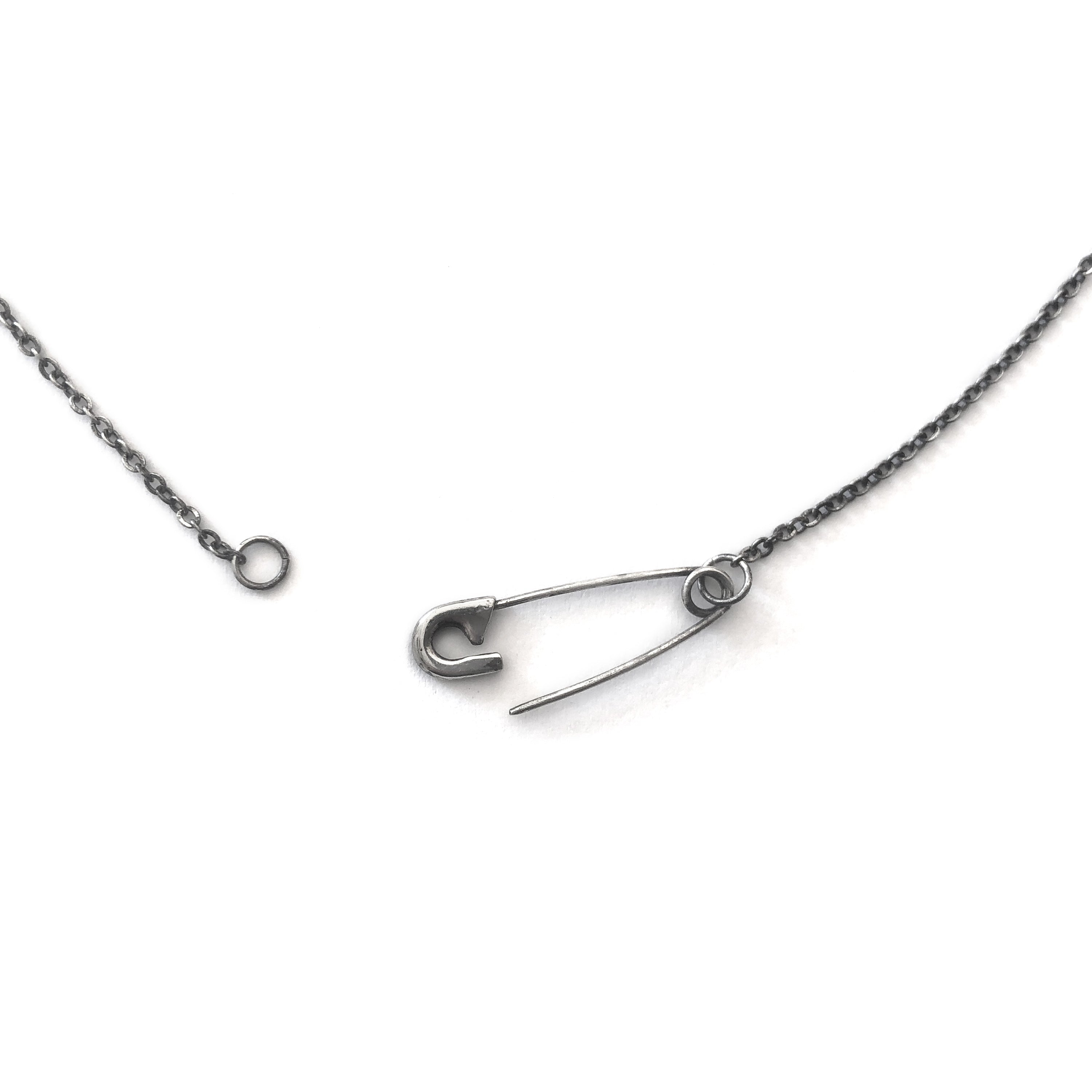 Safety Pin Necklace - Sterling Silver