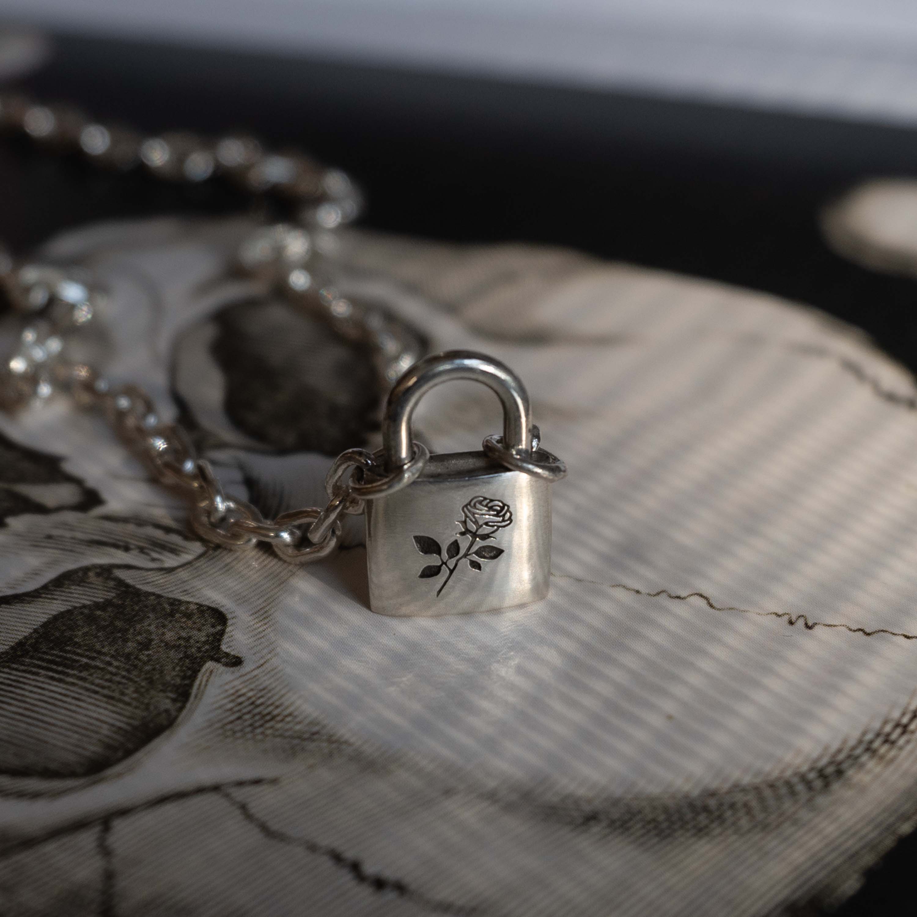 Personalised Padlock Necklace | Silver | Gold | Alfred & Co. London