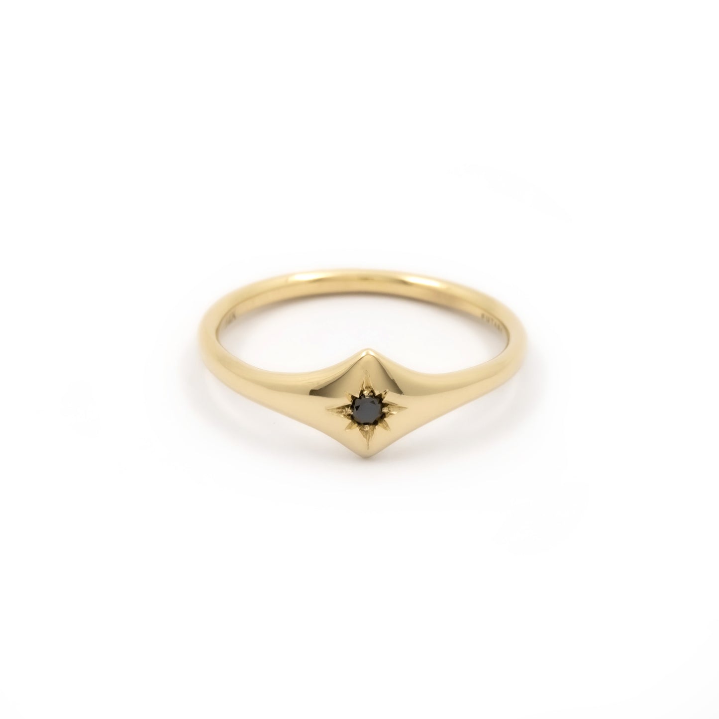 Shield Ring with Black Diamond - Futaba Hayashi