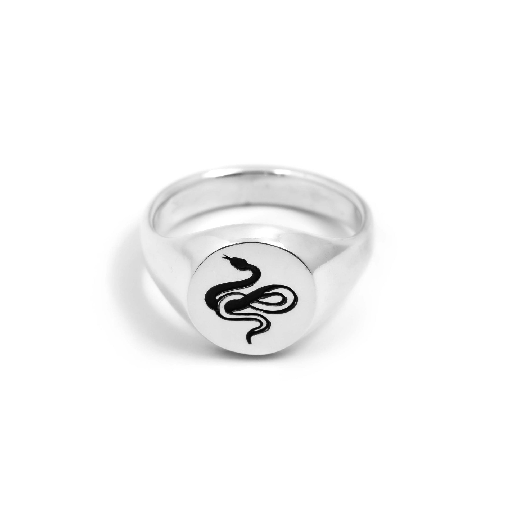 Snake Signet Ring in Sterling Silver - Futaba Hayashi
