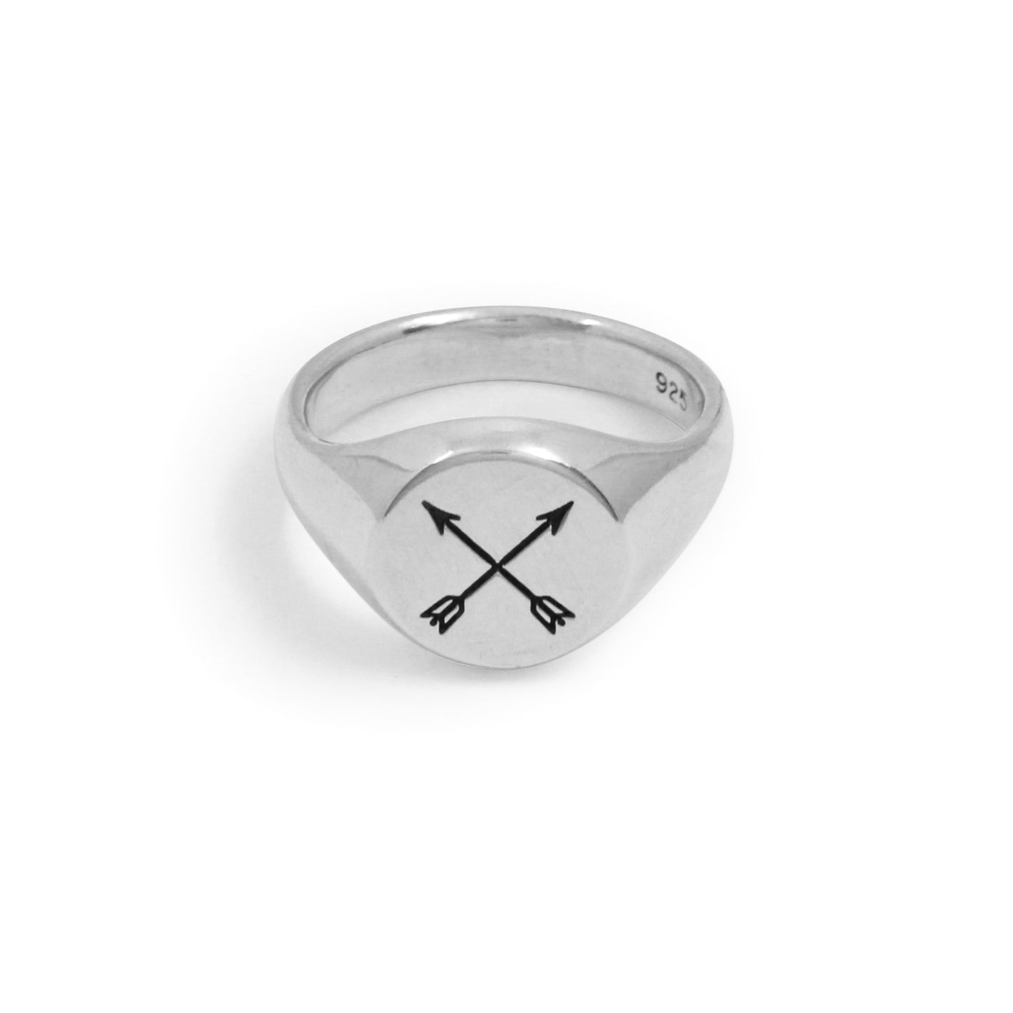 Crossed Arrows Signet Ring in Sterling Silver - Futaba Hayashi