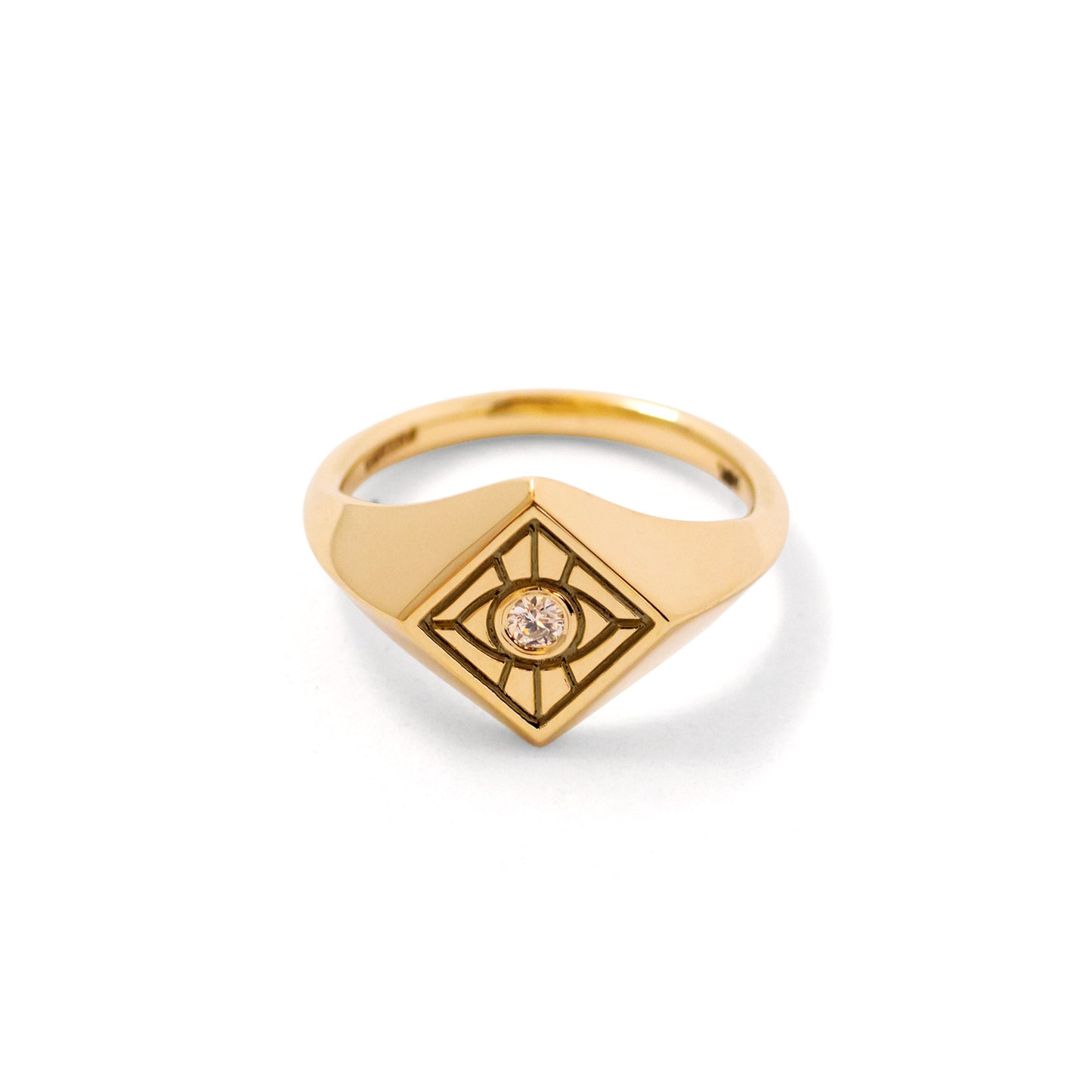 Vision Signet Ring with White Diamond - Futaba Hayashi