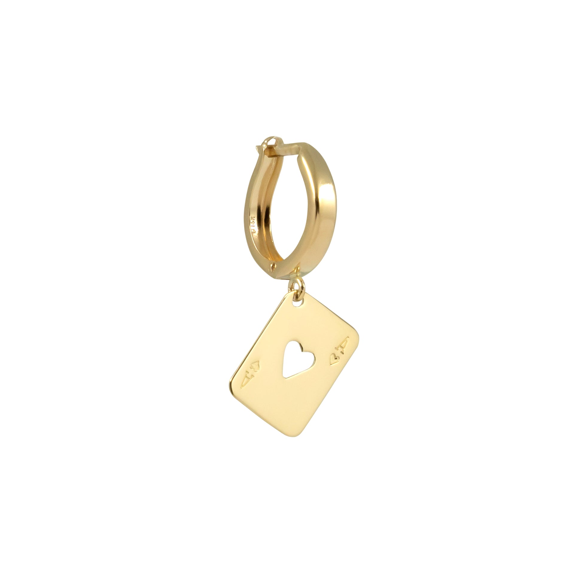 Ace of Heart Earring - 14K Yellow Gold - Futaba Hayashi