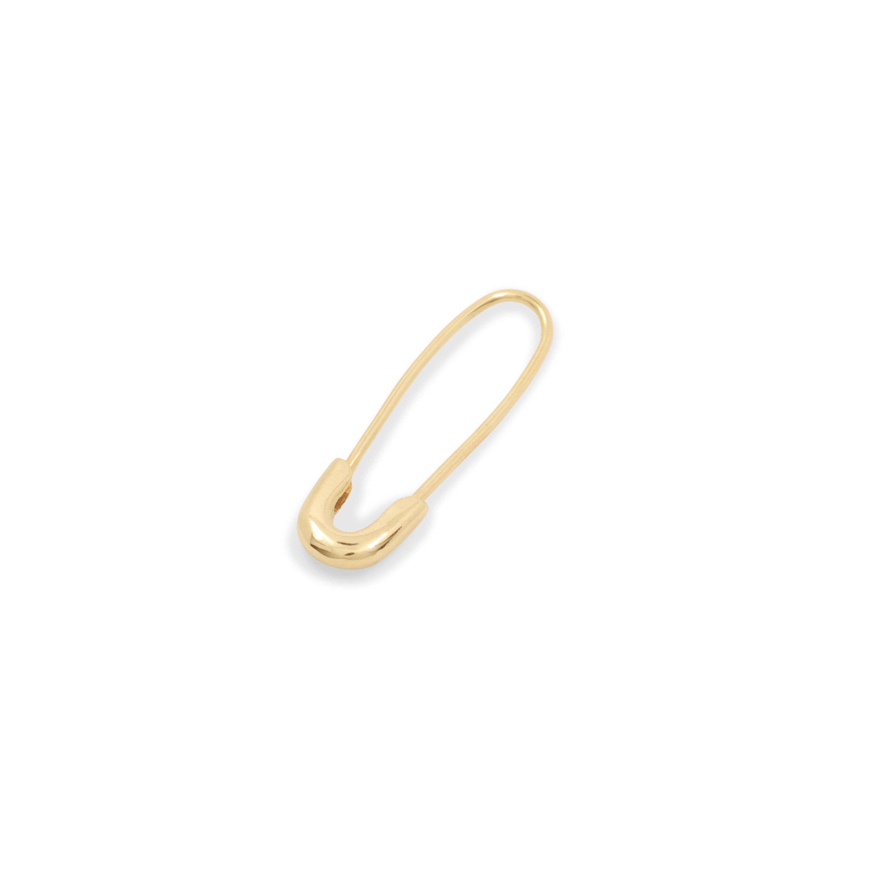 Yu Fashions Golden Safety Pin Hoop earrings