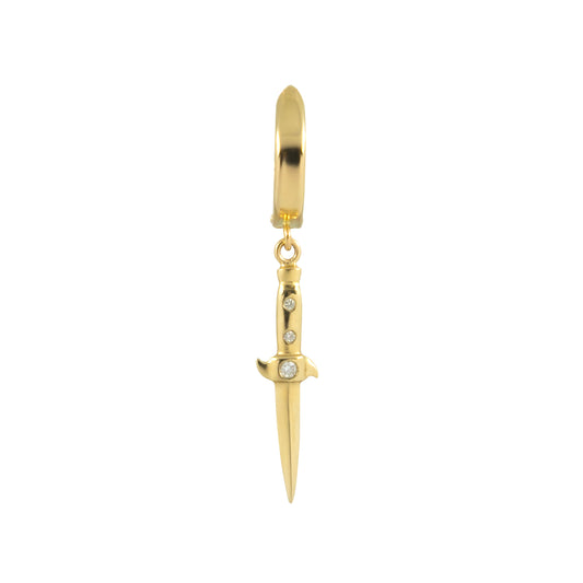 Diamond Switchblade Earring - 14k Yellow Gold - Futaba Hayashi