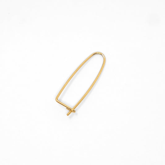 Wire Safety Pin Earring (Minimal) - 14k Yellow Gold - Futaba Hayashi
