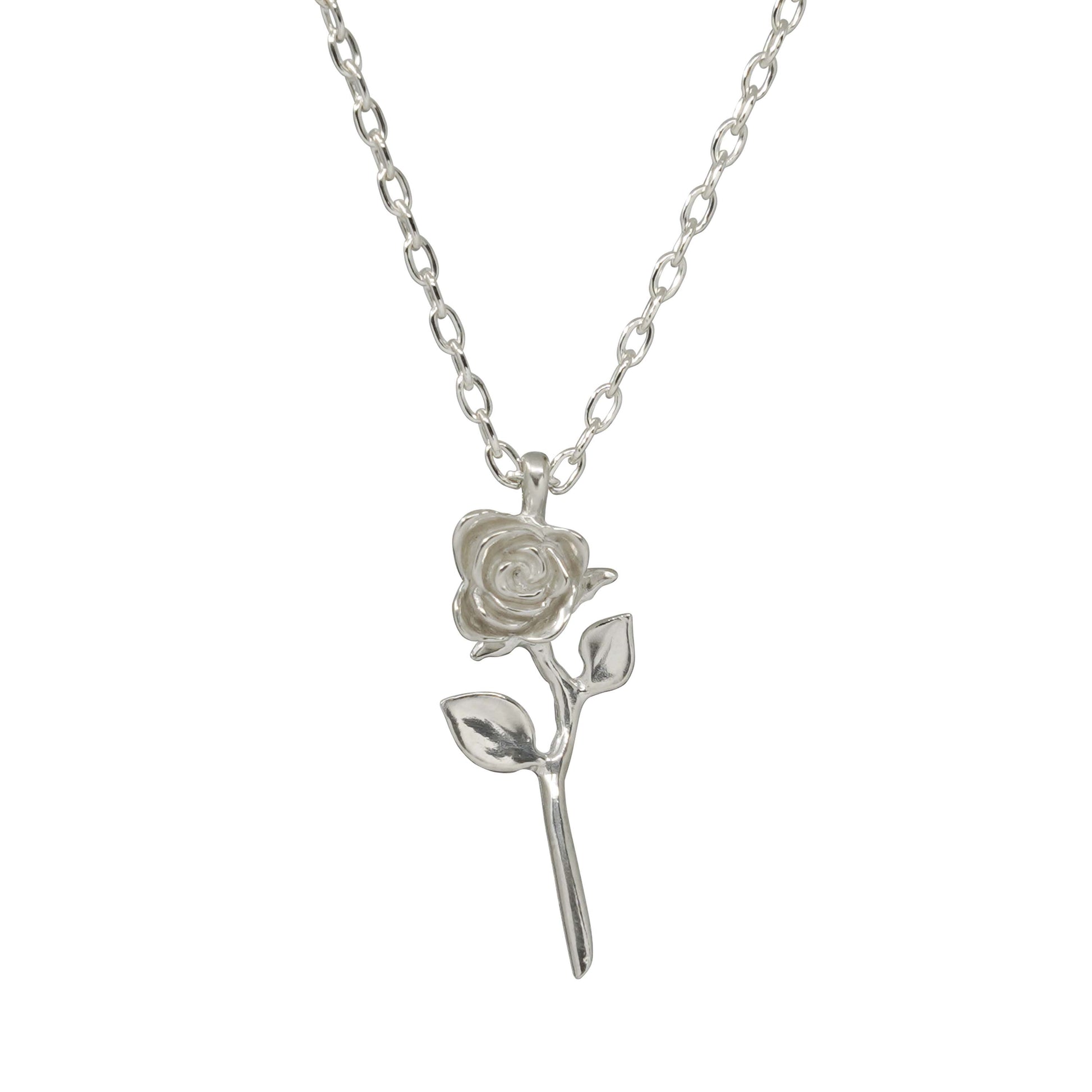 Devotion Rose Necklace In Sterling Silver - Main Image