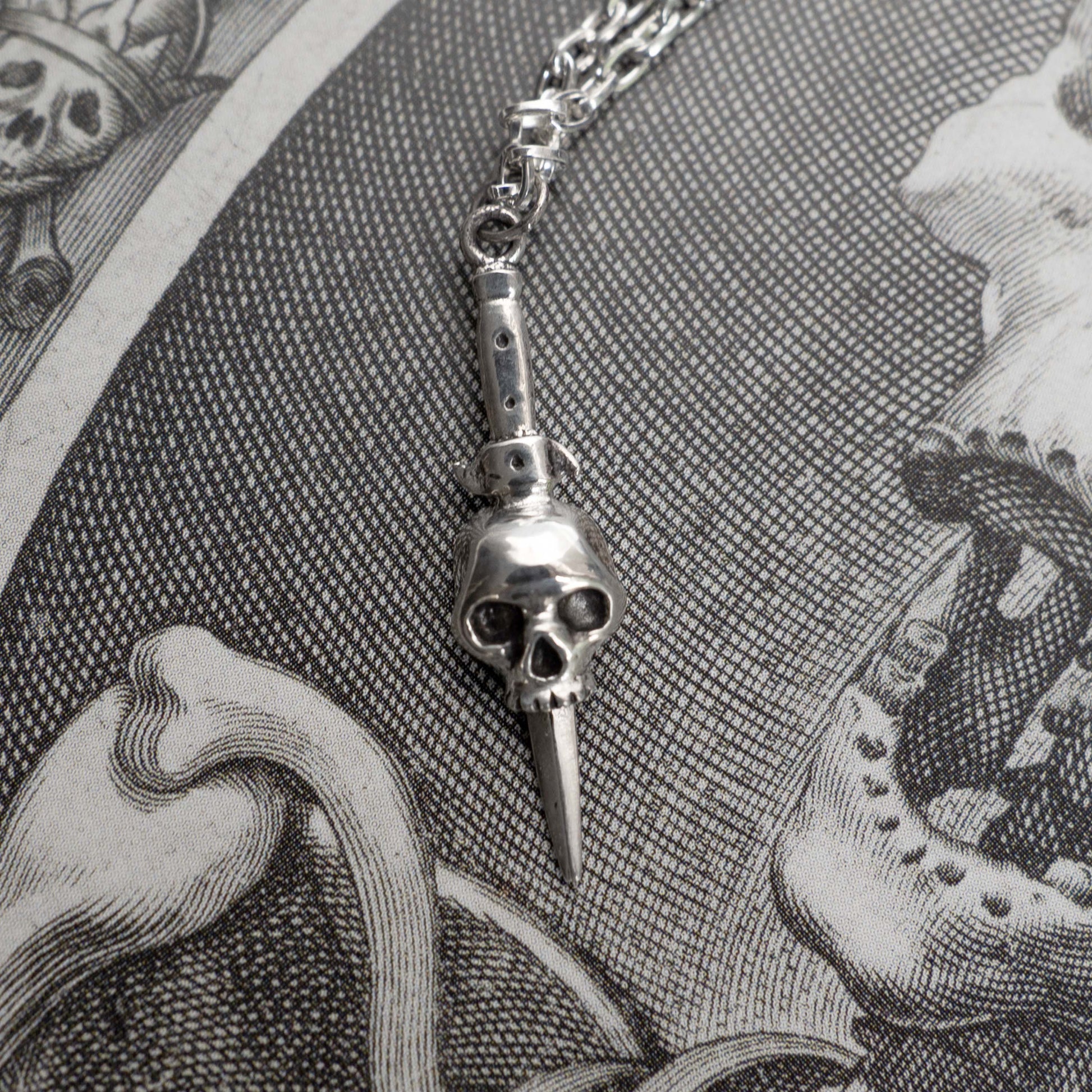 Skull Dagger Necklace - Sterling Silver - Futaba Hayashi