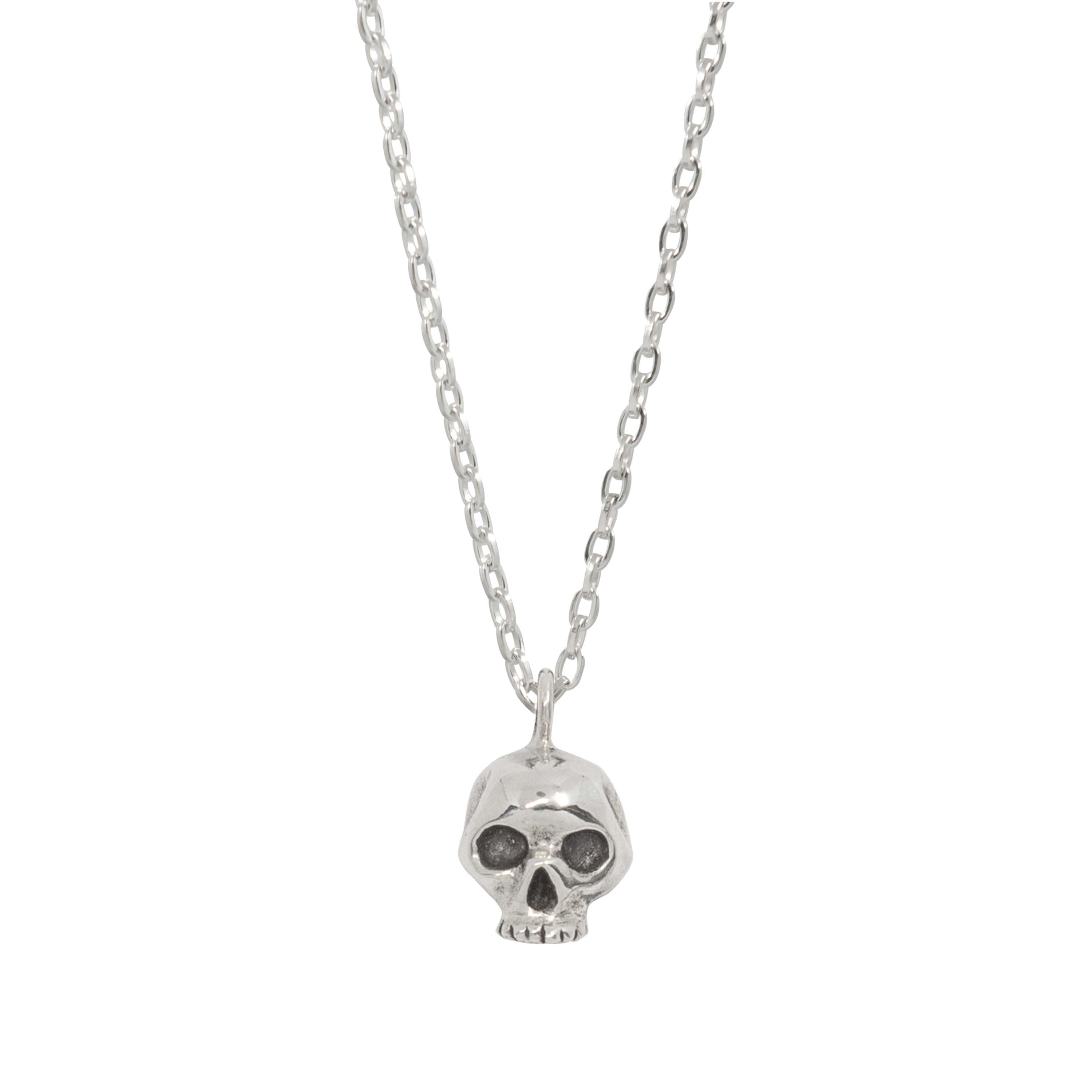 Skull Necklace - Sterling Silver