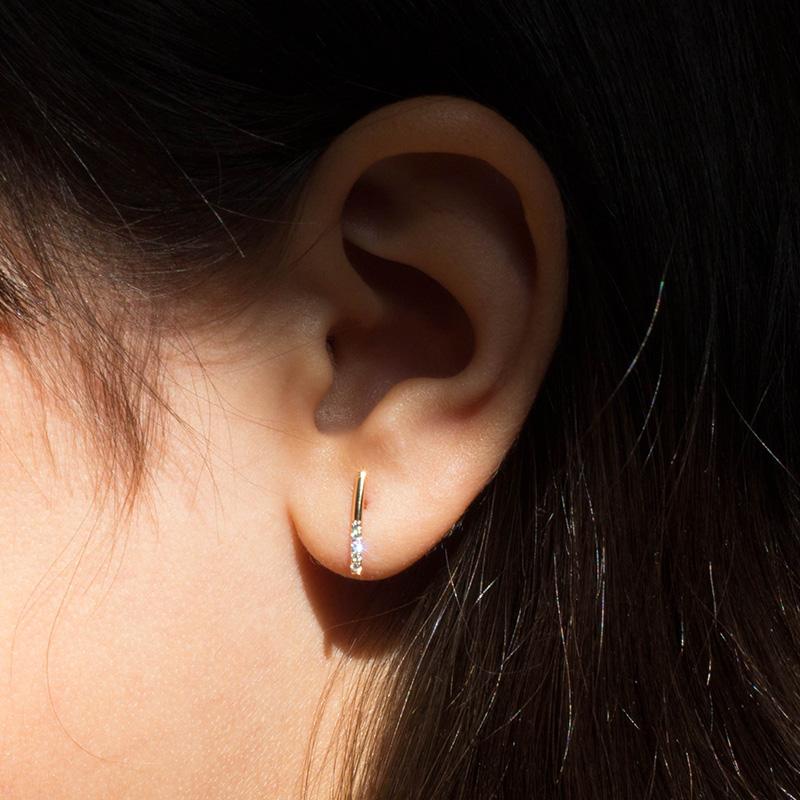 Balance Hook Earring 14K Yellow Gold - Single - Futaba Hayashi
